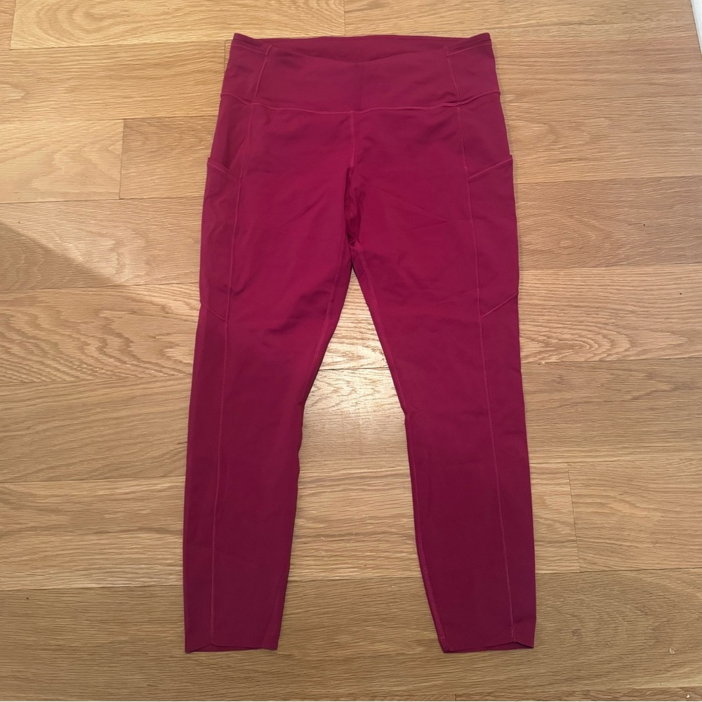 Lululemon Base Pace HR Tight 28”L *Four Way Stretch Size 12 Wild Berry